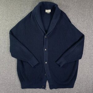 Oak Hill Knit Cardigan Sweater Men 3XL Navy DXL Modern Dapper Oversize Big Shawl